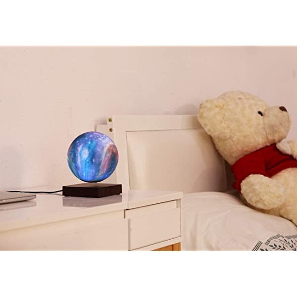 AZIMOM Floating Moon Lamp Moon Light Floating and Spinning in Air Freely with 7 Colors Gradually Changing LED Lights for Kids Lover Friends