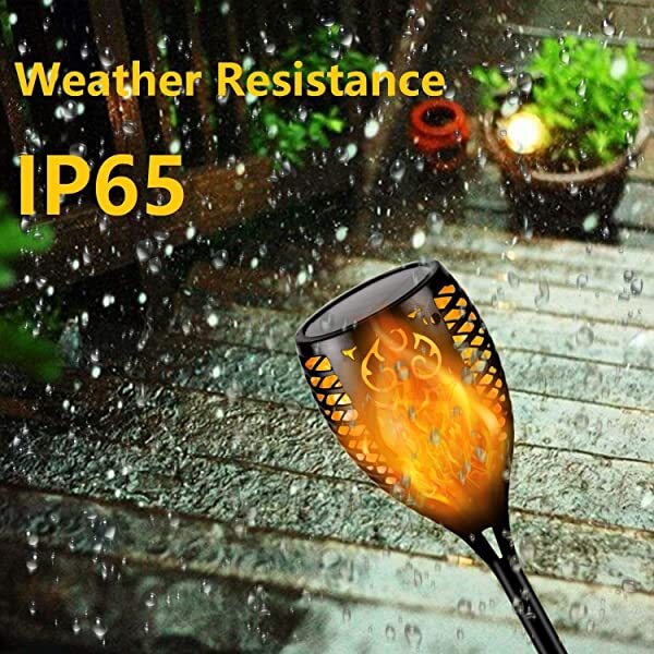 AZIMOM Solar Torch Lights with Flickering Flame LED Solar Torch Light Waterproof Landscape Decoration Lighting Products