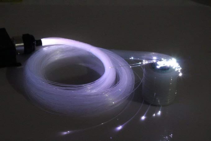 SANLI LED Diameter 0.03inch/0.75mm End Emitting Fiber Optic Light Cable, Roll Fiber Optic Light Cable 