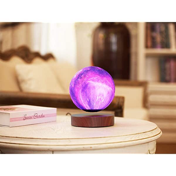 AZIMOM Floating Moon Lamp Moon Light Floating and Spinning in Air Freely with 7 Colors Gradually Changing LED Lights for Kids Lover Friends
