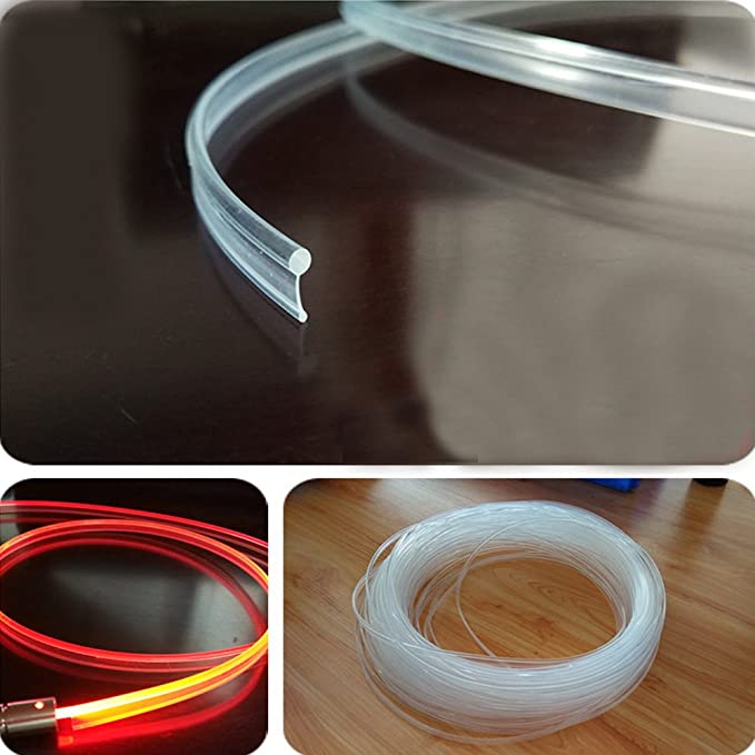 SANLI 10M LED Fiber Optic Strip Lighting with Tube, DIA 0.12in/3.0mm Fiber Optic Strip