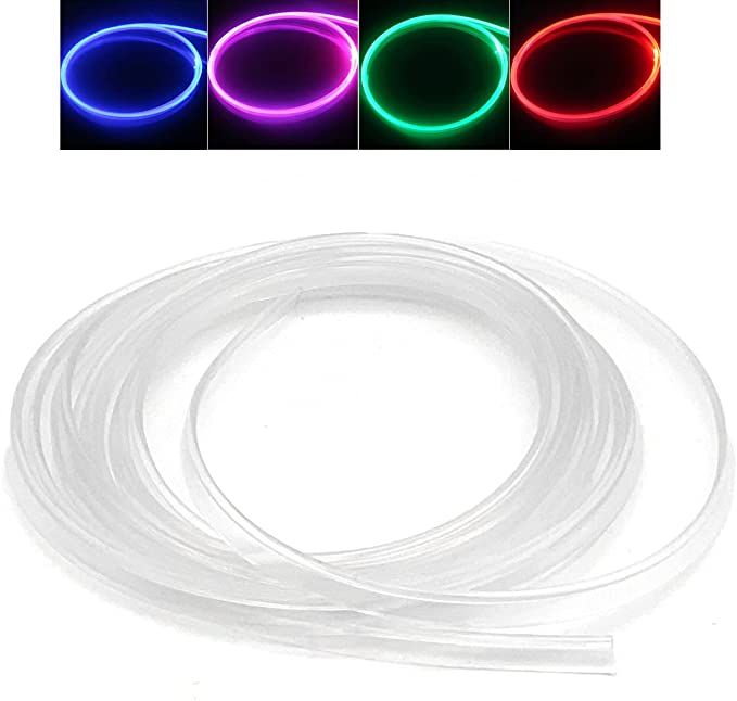 SANLI LED 10M Fiber Optic Strip Lighting with Tube, DIA 0.12in/3.0mm Fiber Optic Strip
