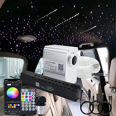 SANLI LED 10W Twinkle RGBW Fiber Optic Starry Ceiling Lights with Meteor Lighting Kit