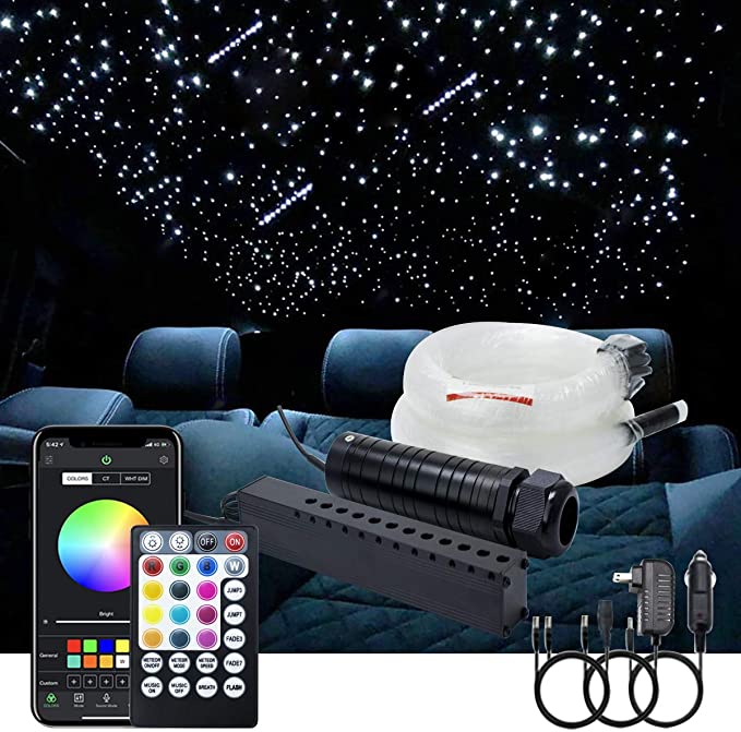 SANLI LED 6W RGB LED Fiber Optic Light Kit  with Meteor Lighting