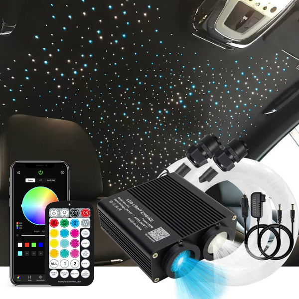 SANLI LED Smart 2*16W Dual Color Rolls Royce Starlight Headlining Kit for Car, Truck, Yacht | Azimom.shop