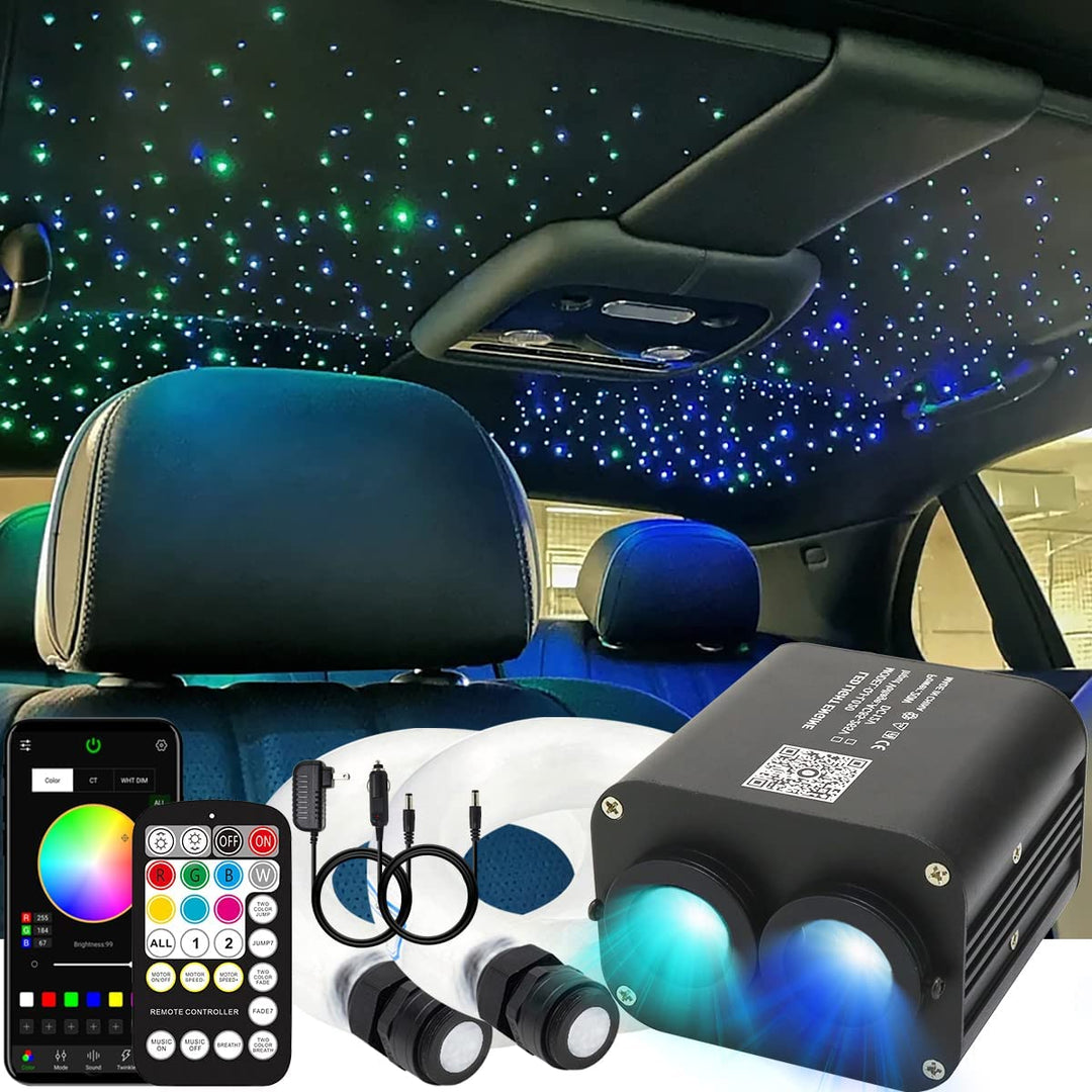 AZIMOM Dual Port 16W Twinkle Bluetooth Fibra Ottica Starlight Kit
