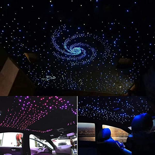 SANLI LED 2x16W Twinkle Headliner with Shooting Star Kit with Bluetooth App Control, Dual Head RGBW Twinkle Headliner with Shooting Star for Car Truck & SUV