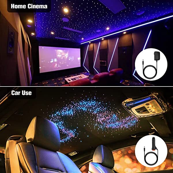 SANLI LED 2*6W Twinkle RGBW LED Galaxy Ceiling Light Kit for Home Bedrooms & Car, Truck Use