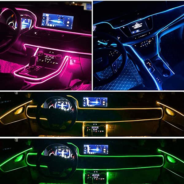SANLI LED RGB Fiber Optic Ambient Lighting Car Kit for Car Truck SUV&