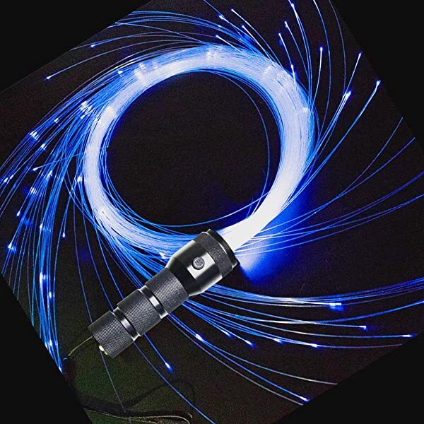 AZIMOM LED Fiber optic Pixel Whip 360° Swivel LED Optic Whip