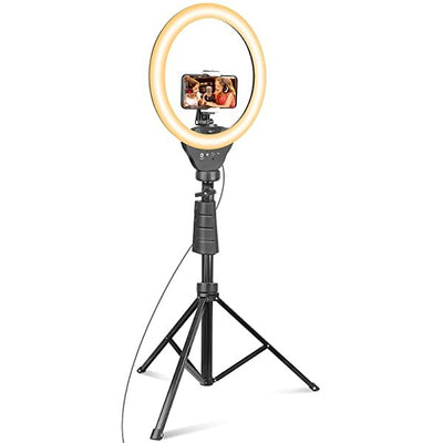 AZIMOM 30cm 12 Inch Ring Light with Stand & Phone Holder for Photography, Makeup, Vlog, Youtube, Video Shooting and Selfie