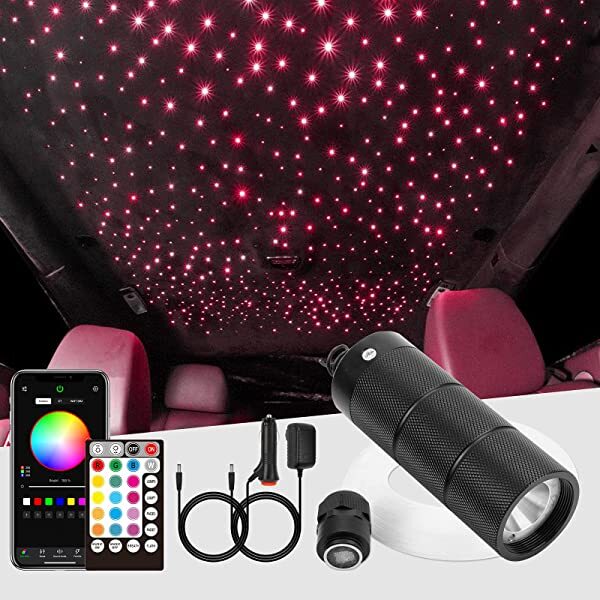 SANLI LED 6W RGB Car Roof Star Lights with Bluetooth APP/Remote Control & Music Control