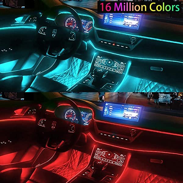 SANLI LED RGB Fiber Optic Ambient Lighting Car Kit 