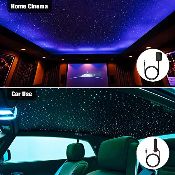 SANLI LED 12W Dual Head RGBW Rolls Royce Roof Stars, Twinkle Rolls Royce Roof Stars with Fiber Optic Light Cable