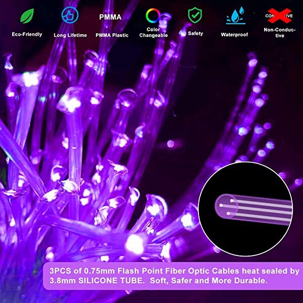 Sensory fiber optic light cable