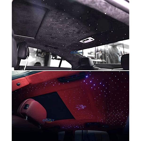 SANLI LED 16W RGBW Starry Headliner Kit, Bluetooth Starry Headliner Kit with PMMA Fiber Optic Cables