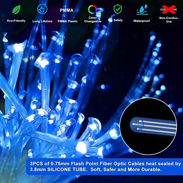 Sensory fiber optic light cable bundle