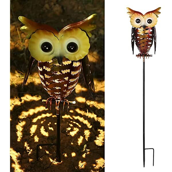 AZIMOM Owl Solar Garden Light Solar Owls for Garden Outdoor Owl Lights for Yard Patio Lawn Decorations