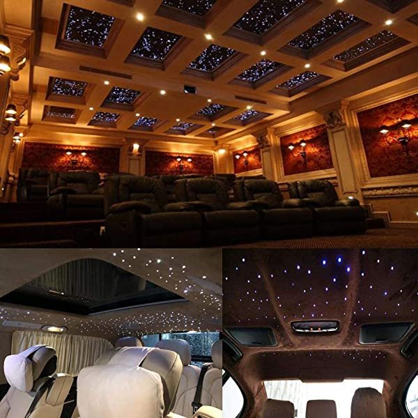 SANLI LED 32W Twinkle Fiber Optic Starlight Ceiling with Wireless Remote Controller, RGBW Starlight Ceiling Kit for Home Theater & Bedroom